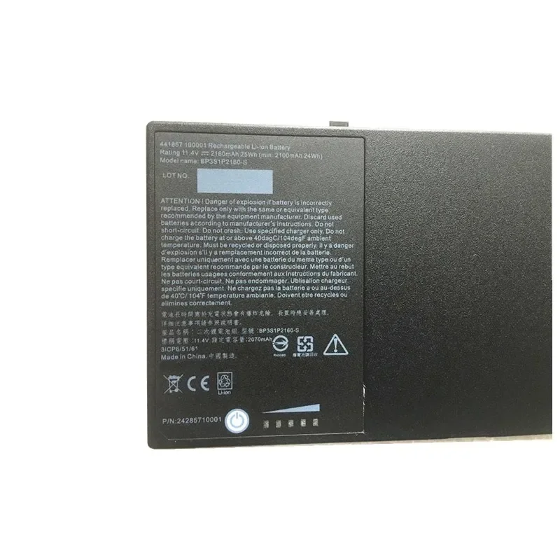 BP3S1P2160 BP3S1P2160-S Laptop Battery For Getac F110 Tablet Series G8M3X2 441857100001 P/N:24285710000   11.4V 2160mAh