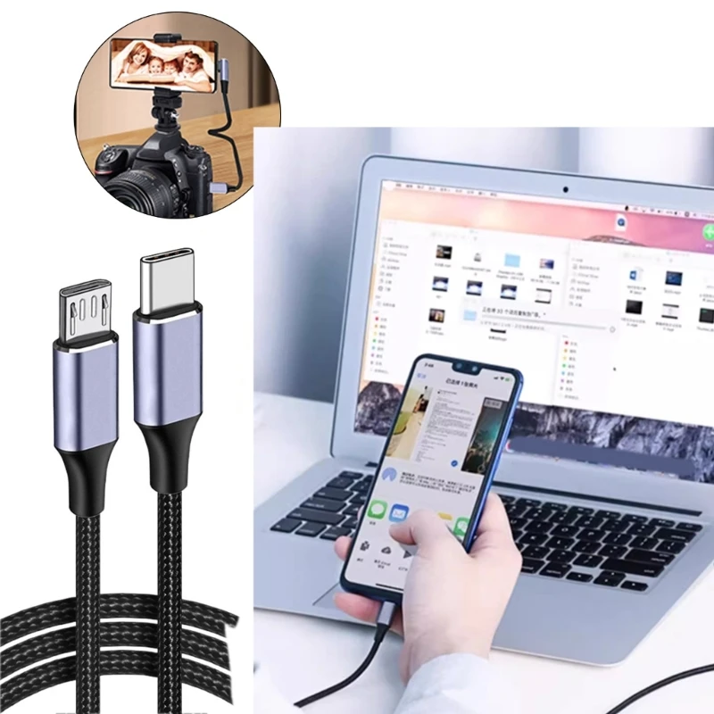 Type C to Micro USB OTG Data Cable 2.4A Fast Charging Cord Wire Support OTG For Tablets Phones Game Consoles