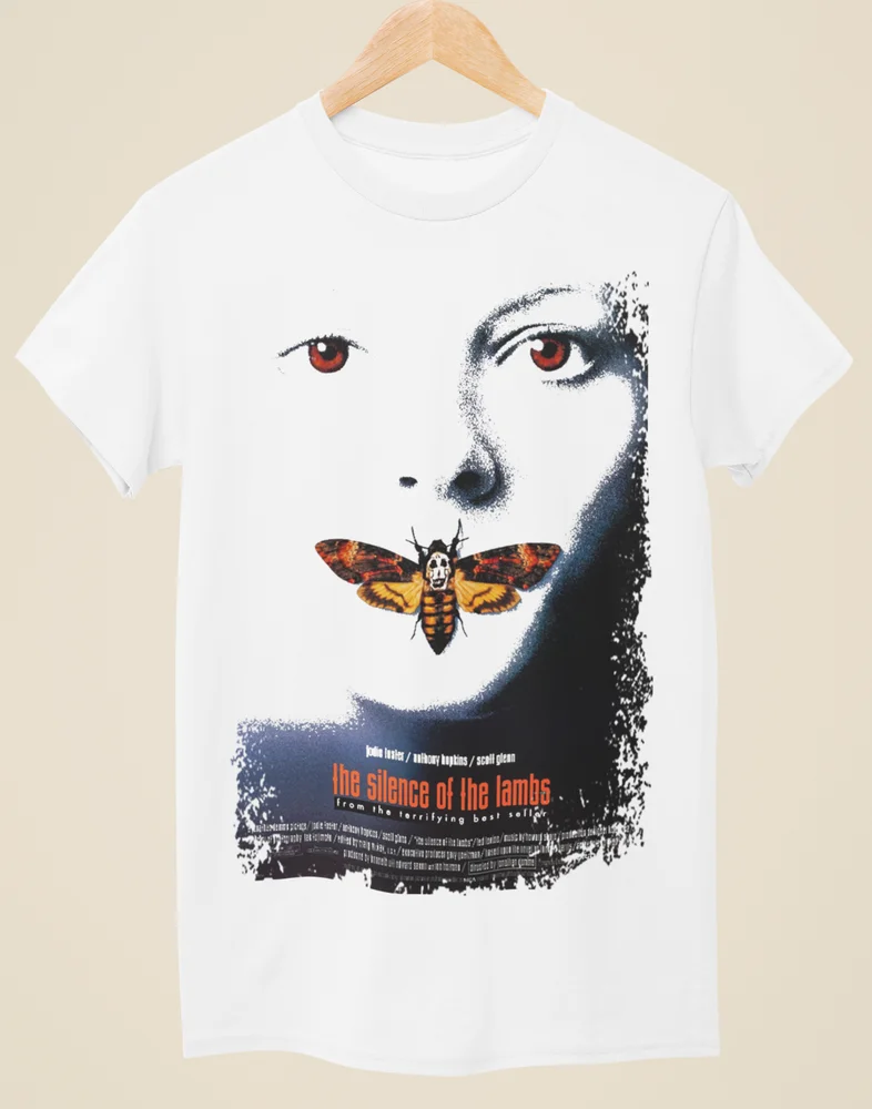 

The Silence of the Lambs - Movie Poster Inspired Unisex White T-Shirt