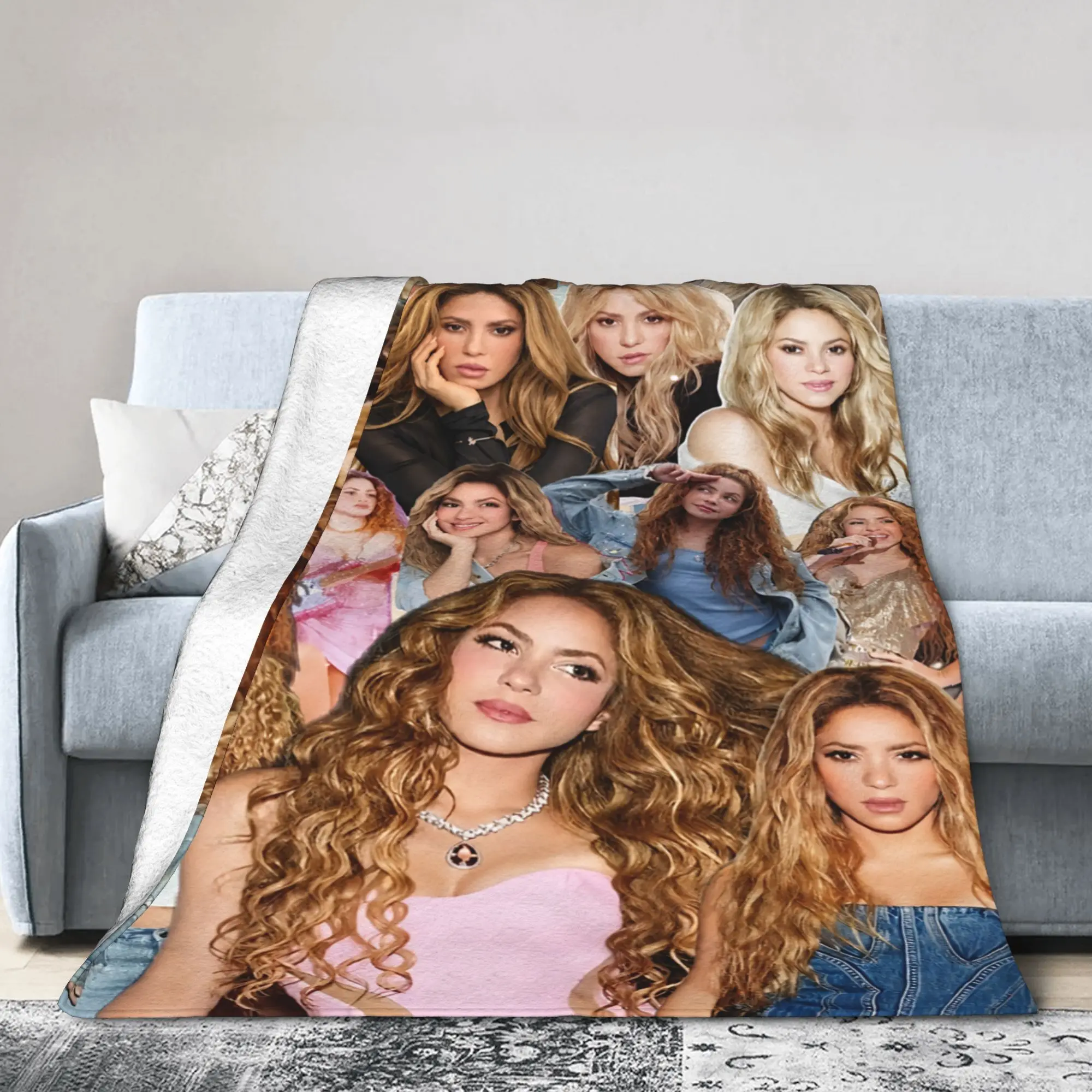 Shakira Colombian Singer Blanket Cover Flannel  Soft Throw Blanket for Home Couch Bedspread