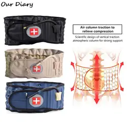 1Pc Lumbar Support Decompression Waist Air Traction Brace Spinal Back Relief Belt With Inflator Backach Pain Release Device