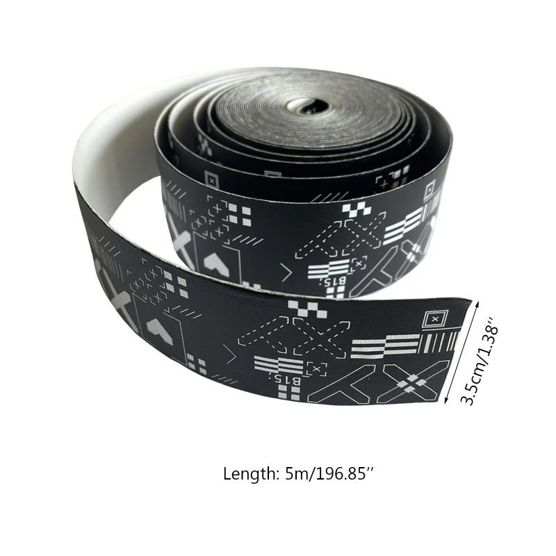 5M Printing 3.5cm Width Tennis Overgrips Frame Protect PU Tennis Grip 5M Beach Racket Protective Tape Sport Accessories