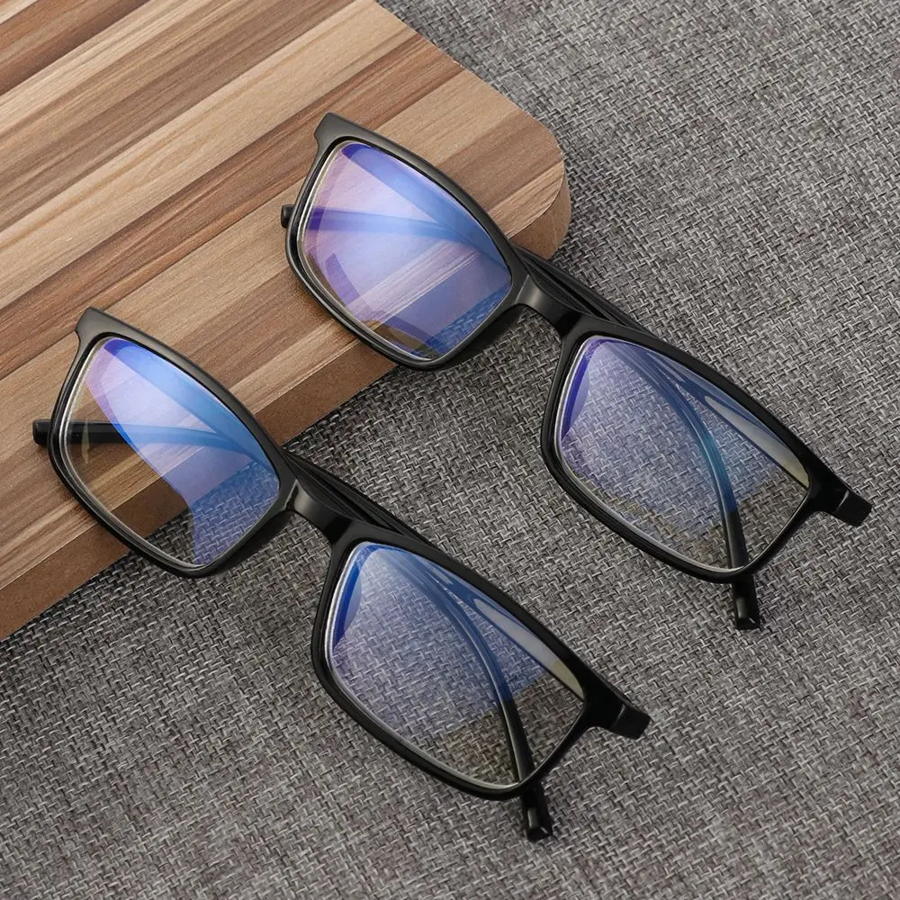 1Pc Classic Blue Film Business Myopia Glasses Women Men Ultra Light Resin Reading Glasses Vision Care -1.00~-4.0 Diopter