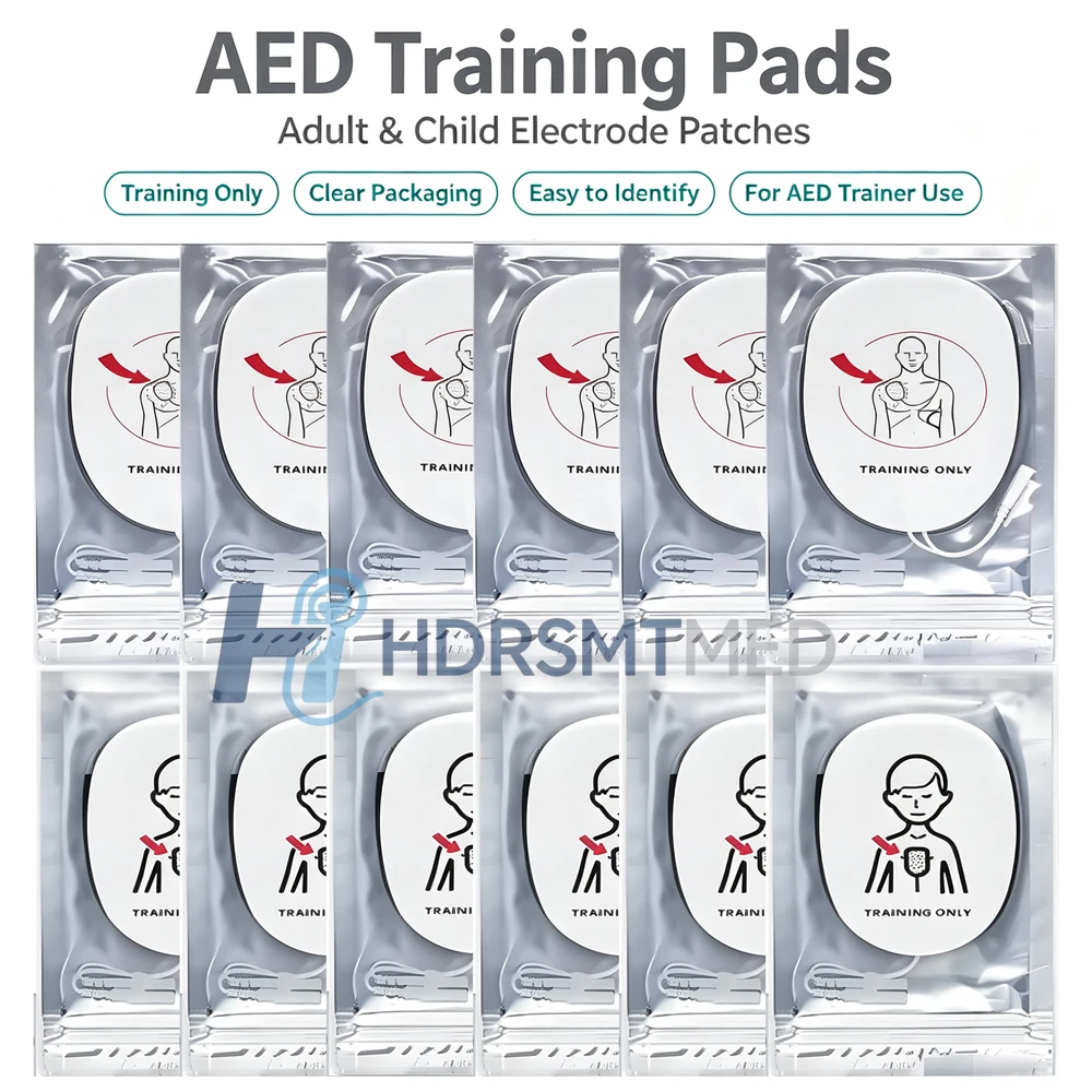 2~20Pcs AED Training Device Patches First Aid Training Replacement AED Training Defibrillation Electrode Conducting Patch
