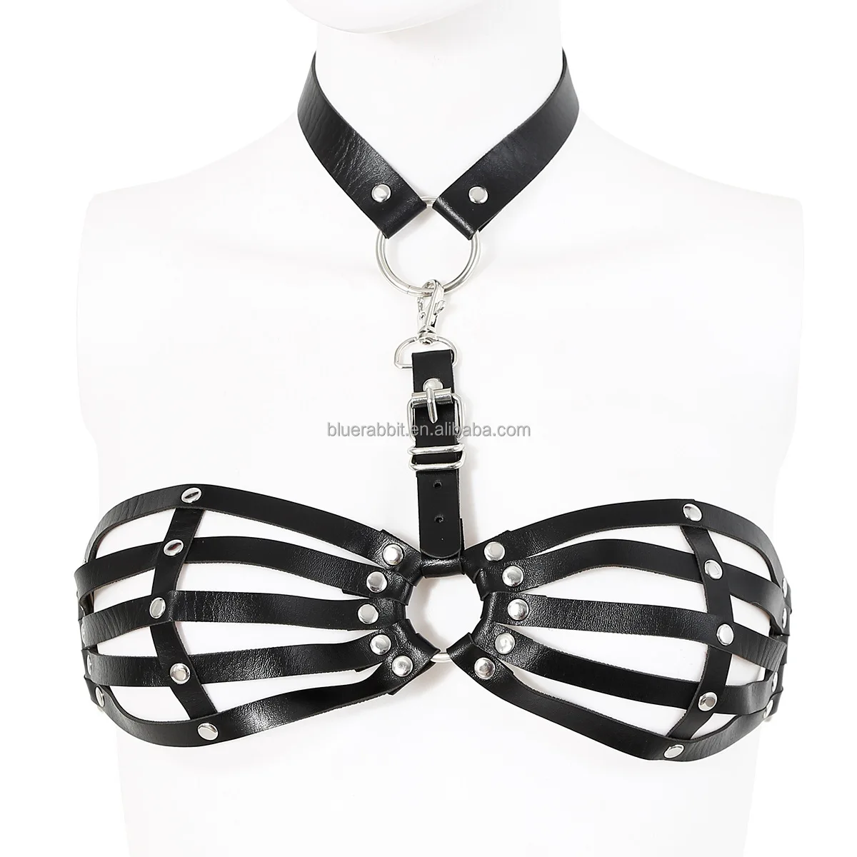 

GOFLYING Women Leather Bondage Chest Harness Wholesale Body Harness Lingeries Cage Bra Belt Gothic Strappy Lingerie Harness