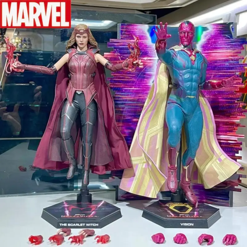 Stock Original Hottoys Tms036 Scarlet Witch Wanda Vision Wanda Django Maximoff 1/6 Movable Sculpture Collectible Figure Toys