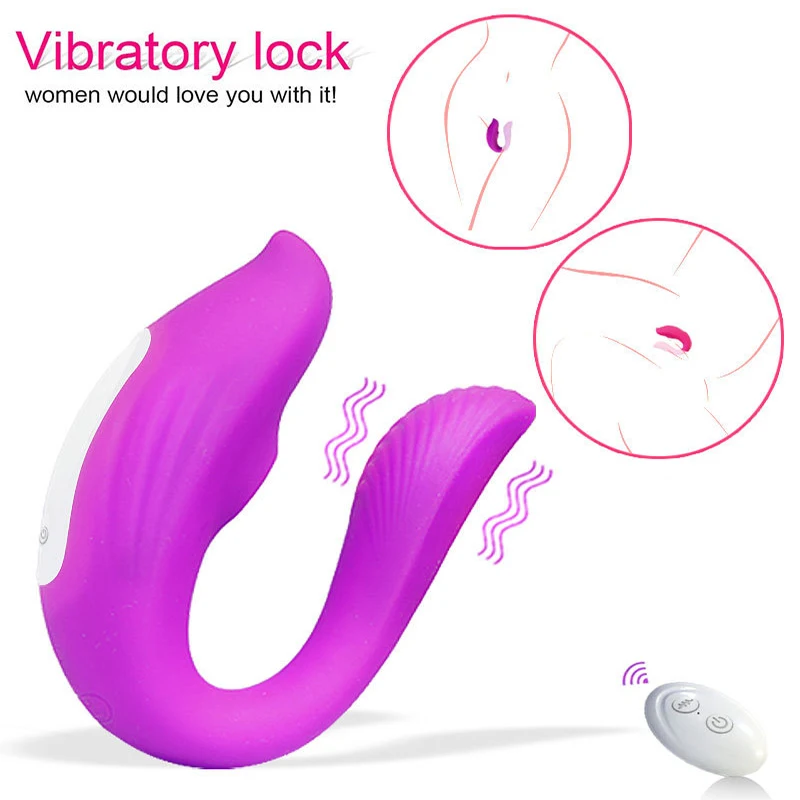 Wireless Remote Sucking Vibrator Wearable U Shaped Dildo Oral Sex Clit Massager Dual Stimulation Adult Couple Sex Toys for Women