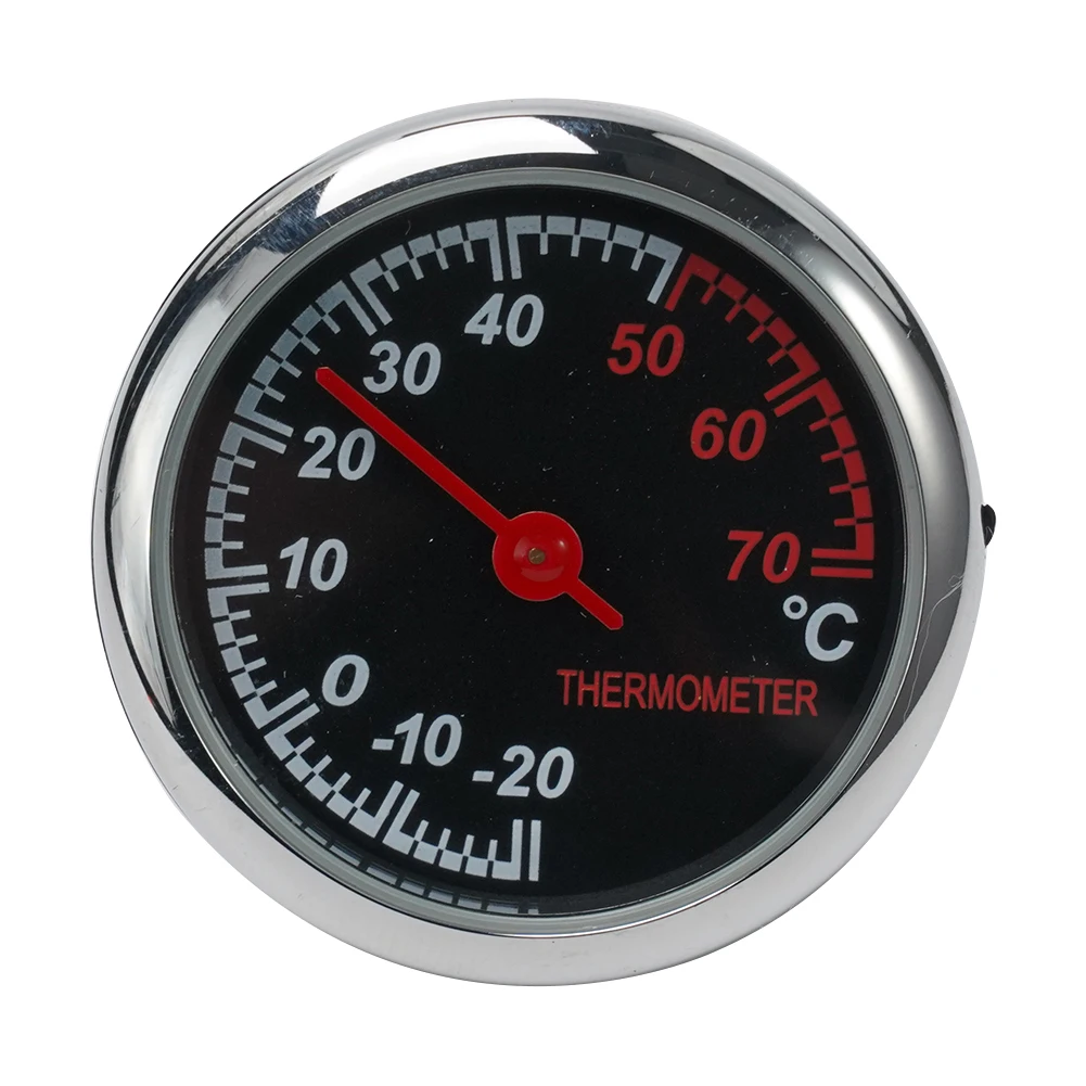 Digital Clock Thermometer 1pcs ABS Shell Black Glass Mirror for mini Car Interior Thermometer Guage Meters Digital