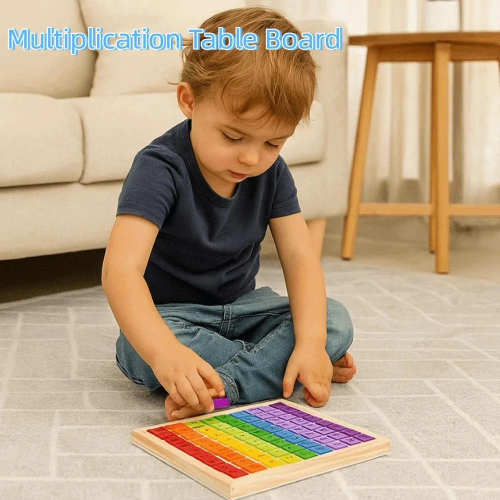 Blocs de comptage, tableau de Multiplication, planche en bois, stimulation du cerveau, éducation des mathématiques, Puzzle interactif coloré, apprentissage
