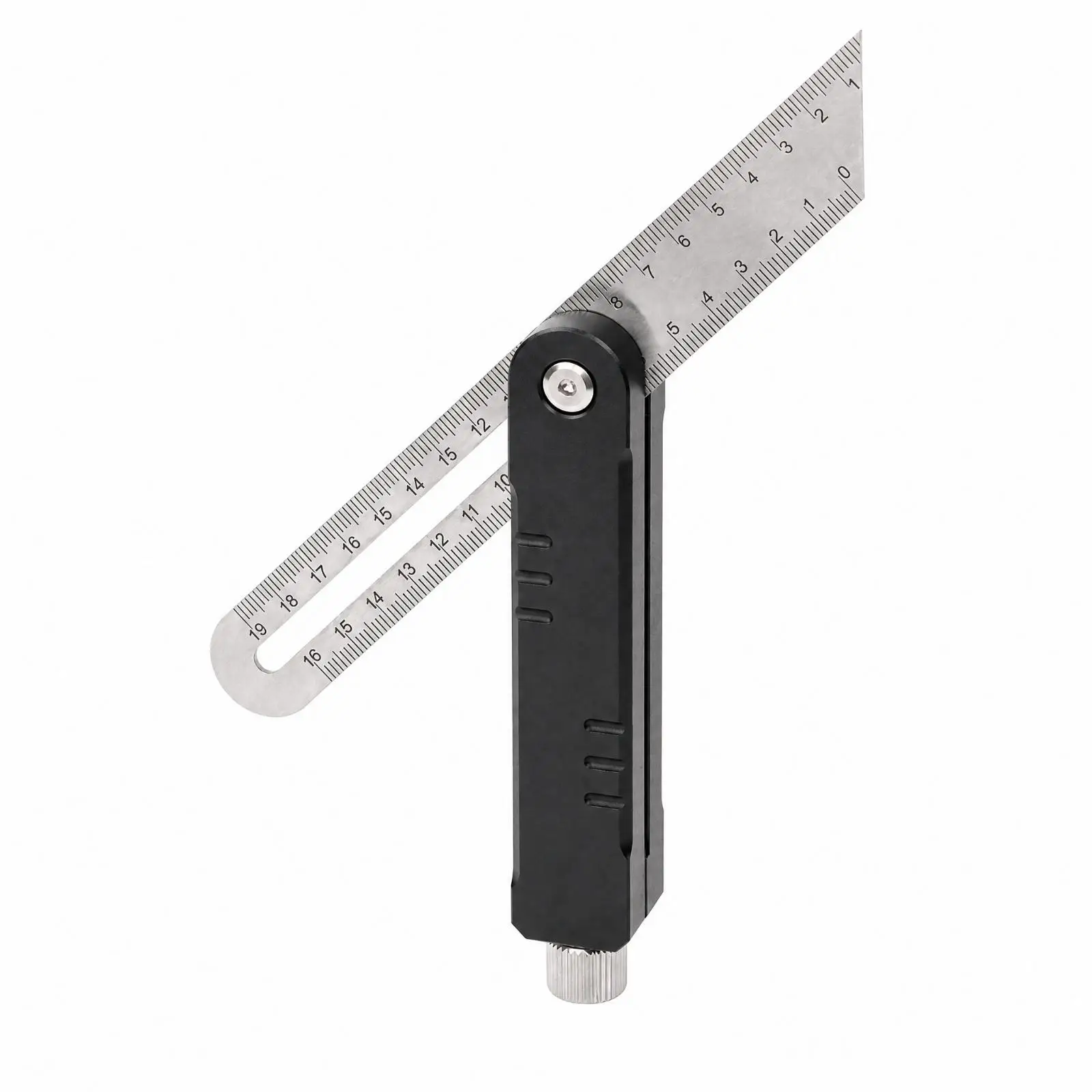 Precision Woodcrafting Angle Ruler Aluminum Alloy Stainless Steel Blade Flexible Ruler for Furniture Projects and Trim Work