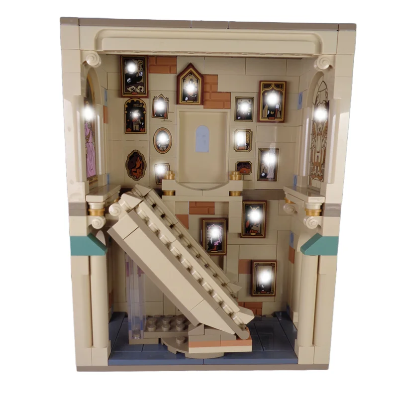 MOC Pokój Potrzebny Architektura Biuro Akademik Modułowy Zamek - Dom Kuchnia Biblioteka Model Klocki Kolekcja Zabawek