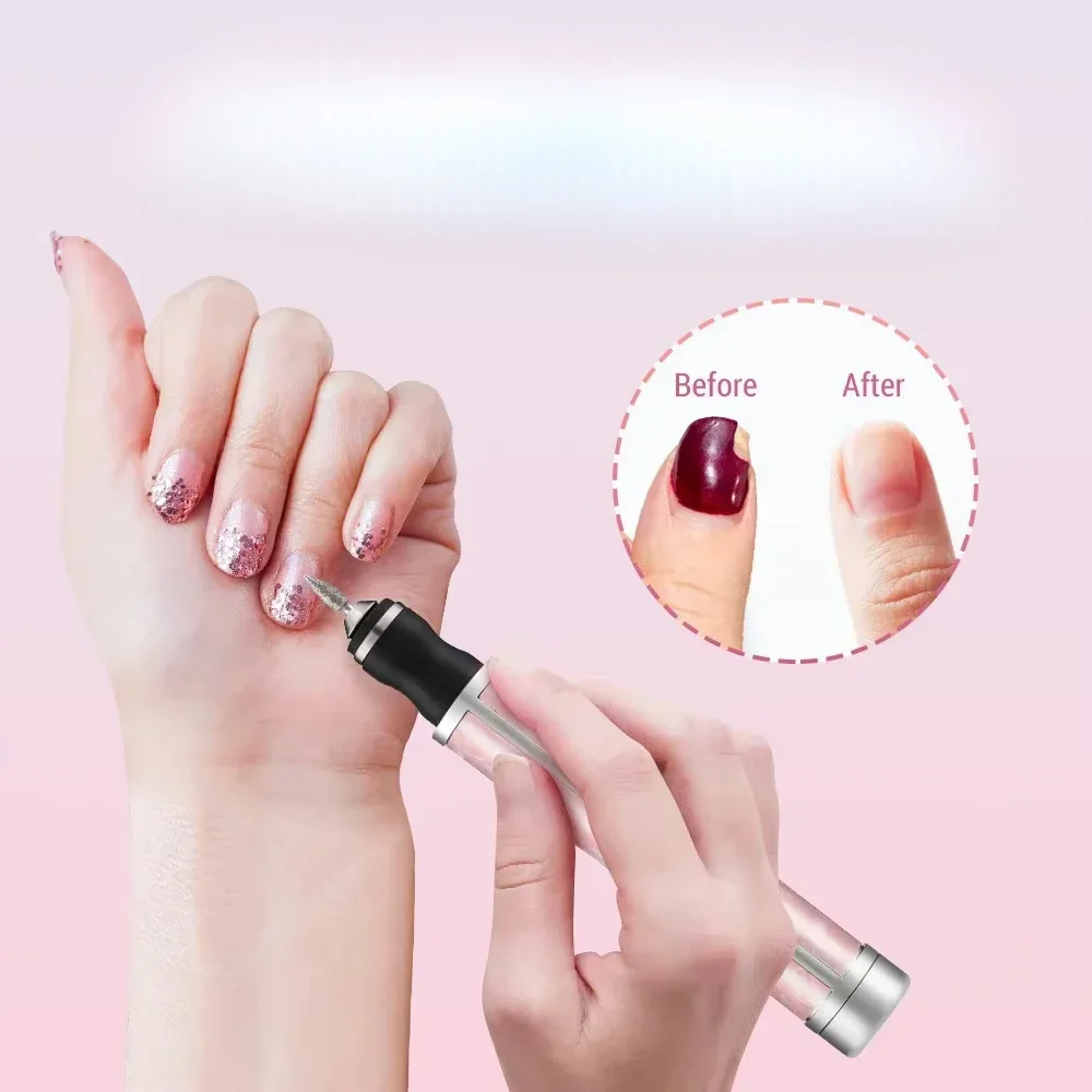 Wiertarka do paznokci Pióro USB Pilnik do paznokci Pióro do polerowania Akumulatorowa wiertarka do paznokci Przenośna wiertarka do manicure Narzędzie do salonu piękności
