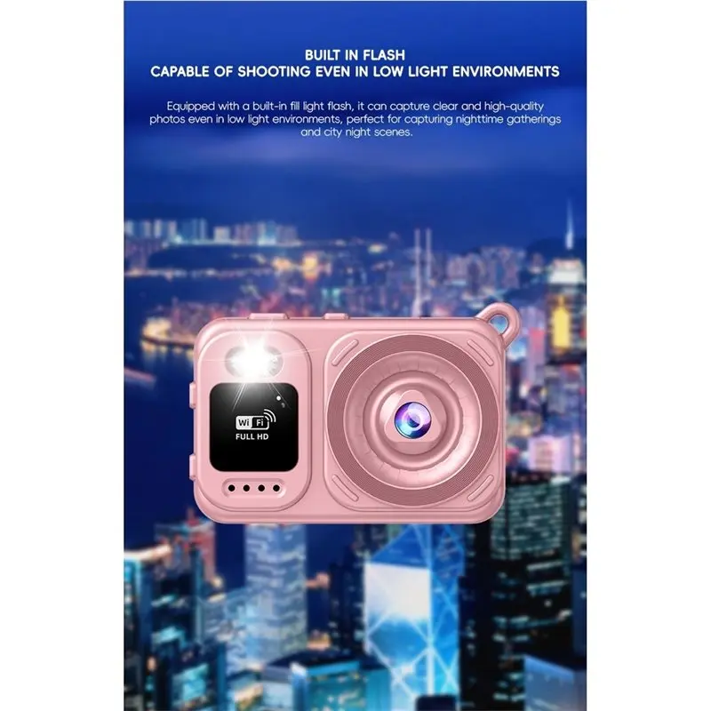 DTB7 Ultra HD Camera VLOG Flip Screen 143° Wide-Angle Image Stabilization Cycling Camcorder 1080P Sports Action Camera