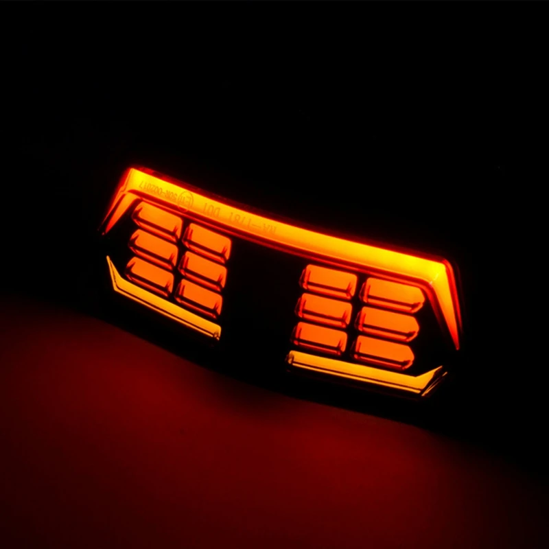 Motorcycle Brake Tail Light With Turn Signal Lights For Honda Grom MSX125 CB650F CB650R CBR650F CTX700N, Smoked Lens image 2