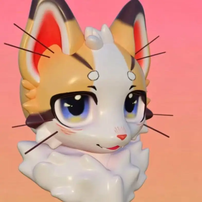 Kemono Short Kiss Cute Feline Set Skull 3D Printed Skull PETG Material Furry DIY Anime Accessories Props