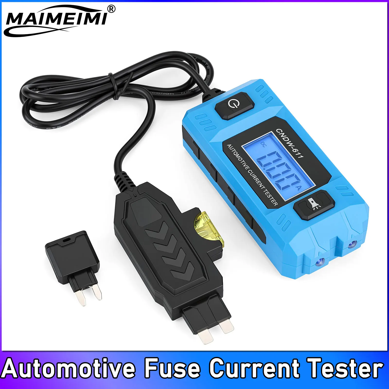 Automotive Fuse Current Tester 12V Range 0.01~19.99A Car Leakage Analyzer Fault Tester Automotive Fuse Current Testing Tool LCD