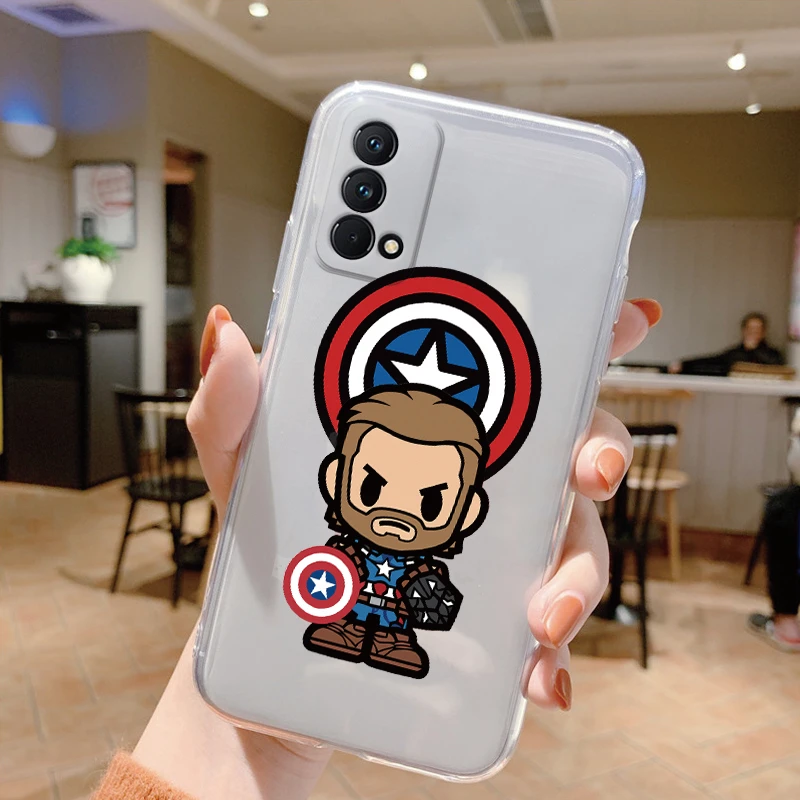 Marvel Cartoon Hero For Realme GT Master Edition Case Back Cover Soft Funda TPU Transparent Coque For Realme Q3 Pro Carnival Bag