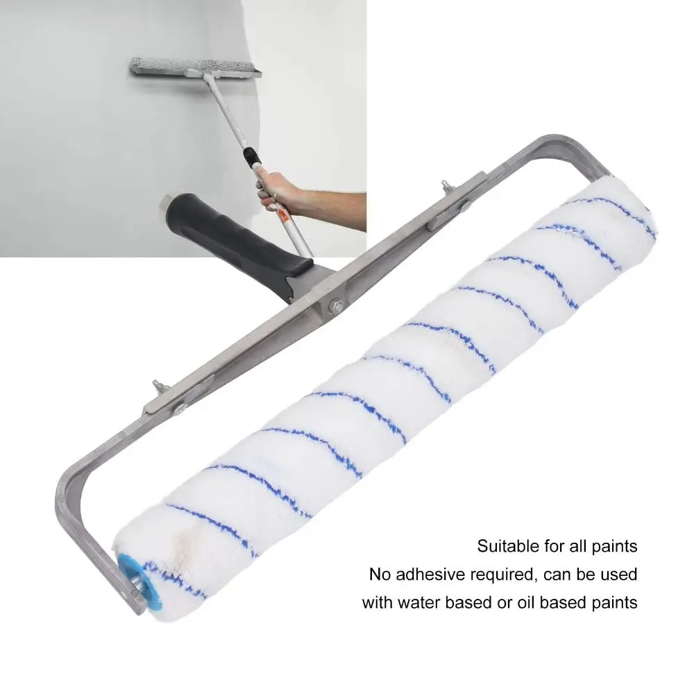 Easy To Clean Paint Roller Adjustable Microfiber Roller Brush 18 Inch Width 1/2 Inch Fluff Roller Frame Floor Finishing