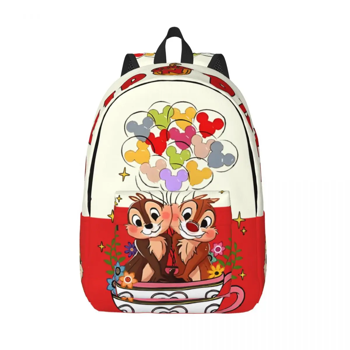 Chip y Dale Fanart alfombrilla de ratón mochila de Disney para estudiantes de secundaria, viaje diario para regalo, mochila de hombro resistente