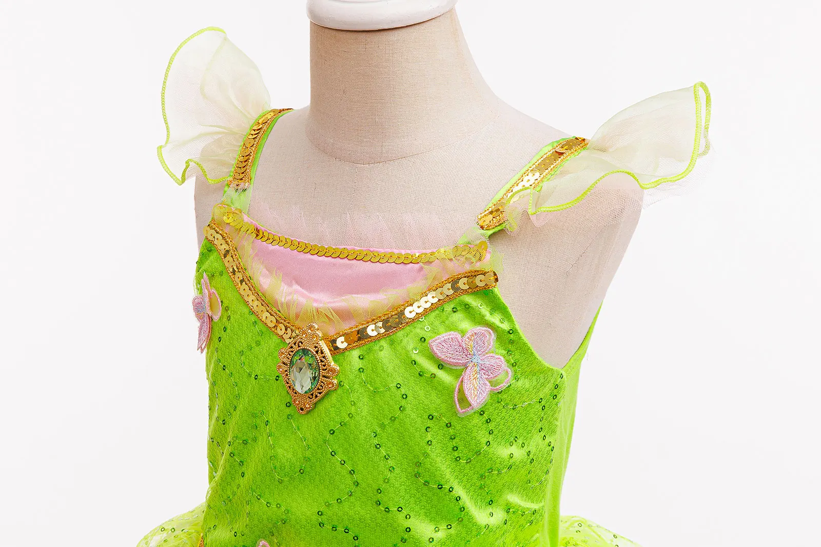 3-8 Jahre Mädchen Schmetterlings-Inspiriertes Elfen-Prinzessinnenkleid Kinder Feen-Cosplay-Kostüm Kinder Pixie-Elfen-Halloween-Karnevalskleidung – Detail 4