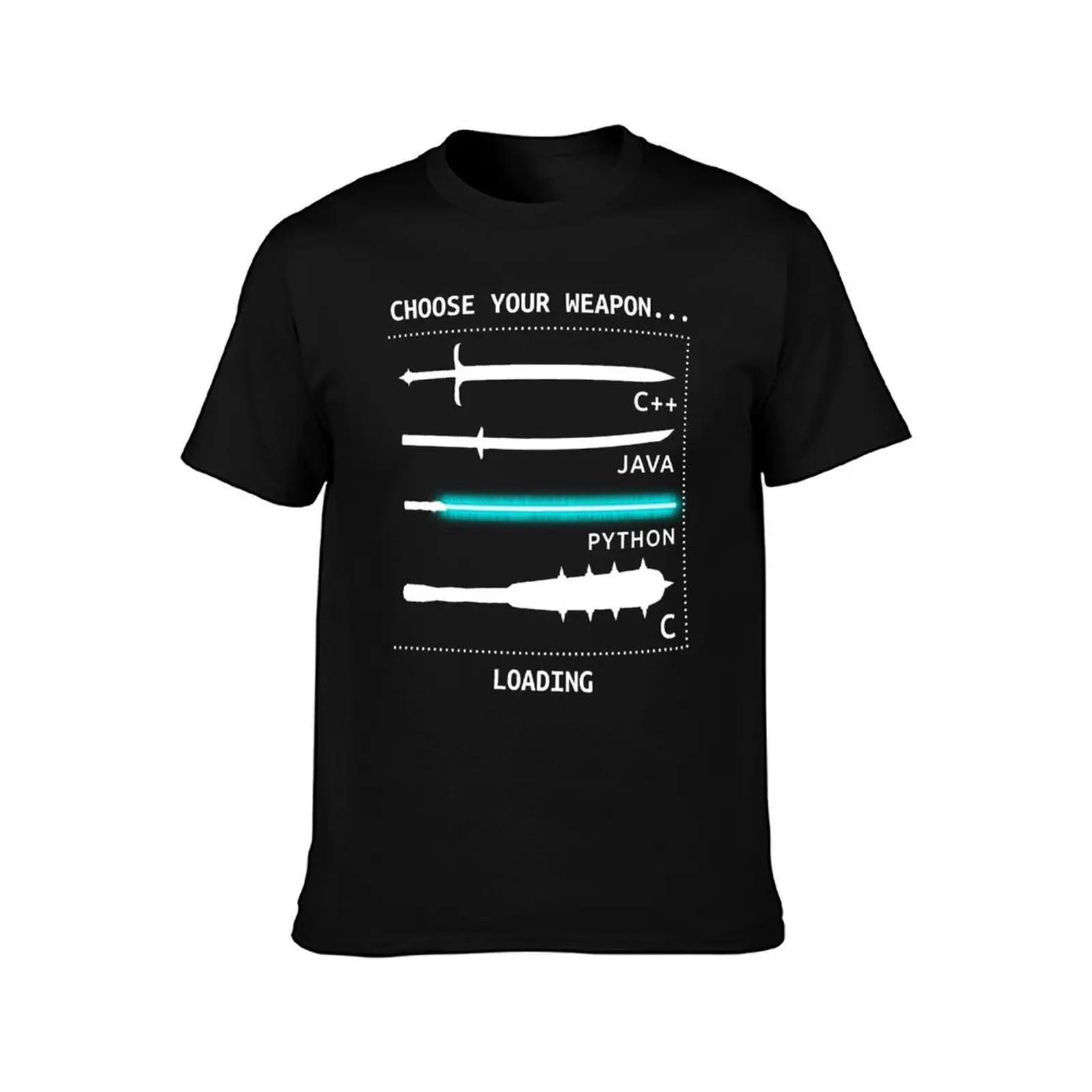Funny Computer Science Shirt-Java C++ Python C Programmer Weapons for Women Men T-Shirt, Summer Casual Cotton Tee, 100% Cotton