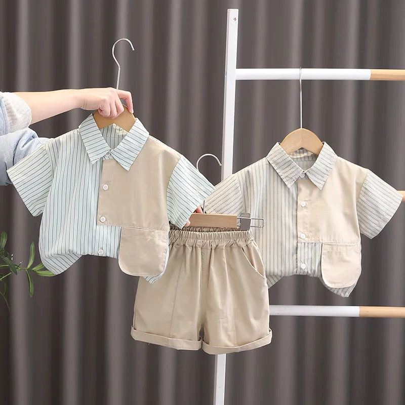

Boys Clothes Sets Summer 2025 Children Fashion Shirts Shorts 2pcs Casual Suit For Baby Outfits Kids Tops Short Pants Tracksuits