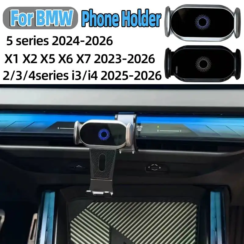 Car Mobile Phone Holder Navigation Air Outlet Mount Magnetic Stand Accessories for BMW X1X2X5X6X7 2 3 4 5 Series i3 i4 2023-2026