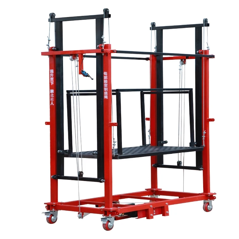 500KG electric scaffolding lift platform movable lifting and folding indoor and outdoor construction warehouse handling