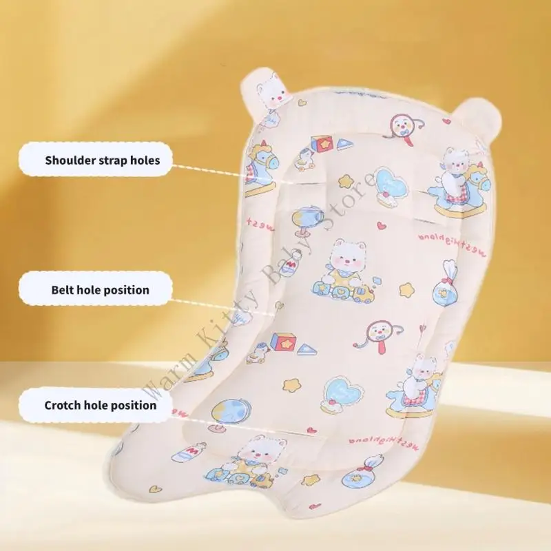 New Universal Thick Baby Stroller Seat Cushion Liner Mat Accessories Cute Washable Pram Buggy Seat Insert Cushion with Pillow
