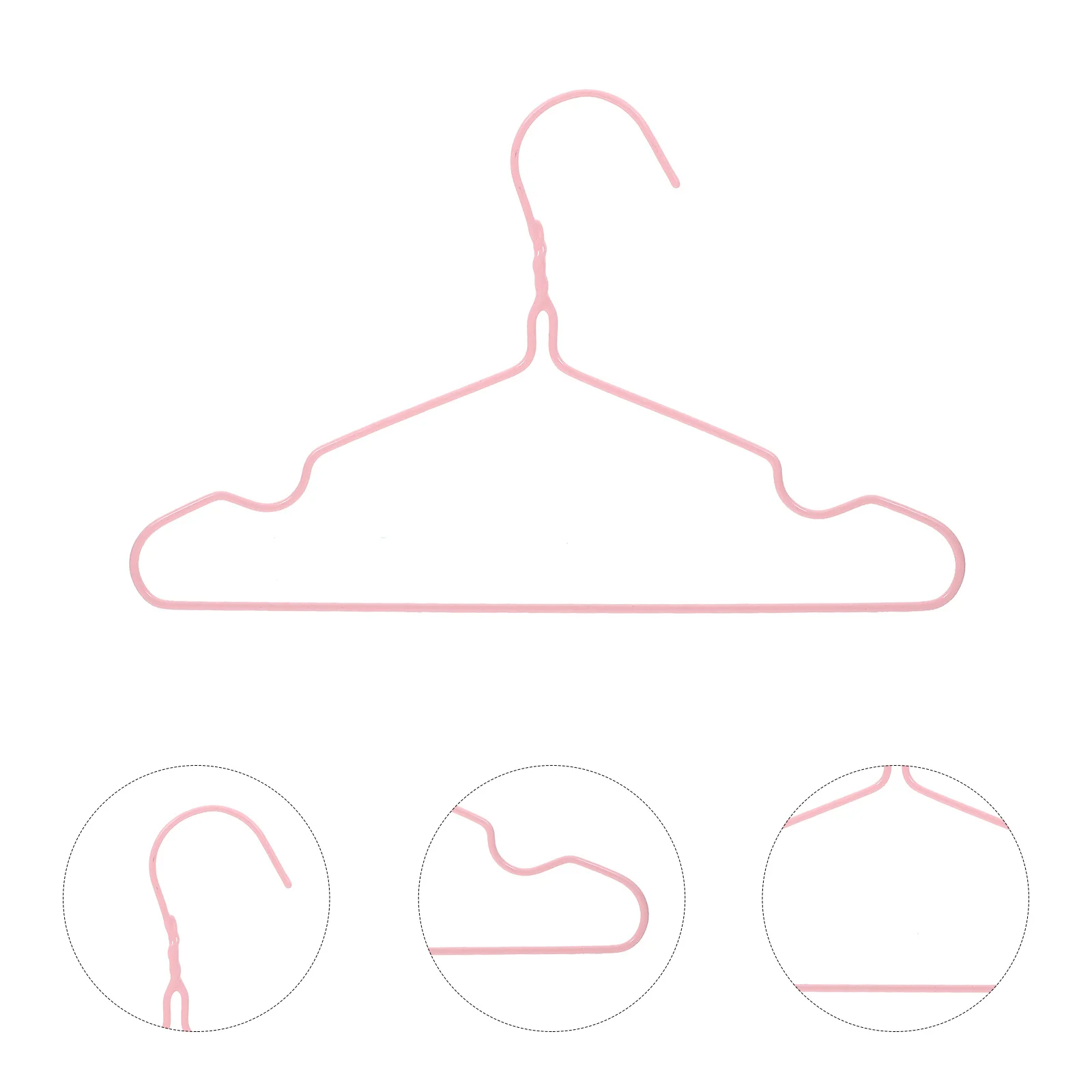 

10Pcs Non-Slip Hangers for Clothes Stainless Steel Seamless Design Prevents Wrinkles Small Hangers for Closet