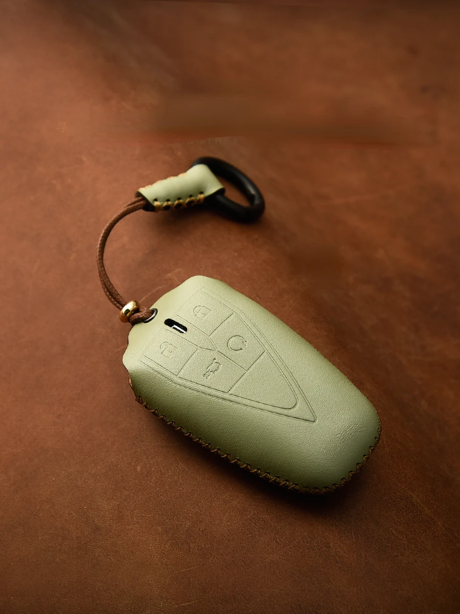 Suitable For Chang An  Oshan Z6 3-4  Buttons Leather Car Remote Key Case Cover Anti Scratch and Wear-resistant