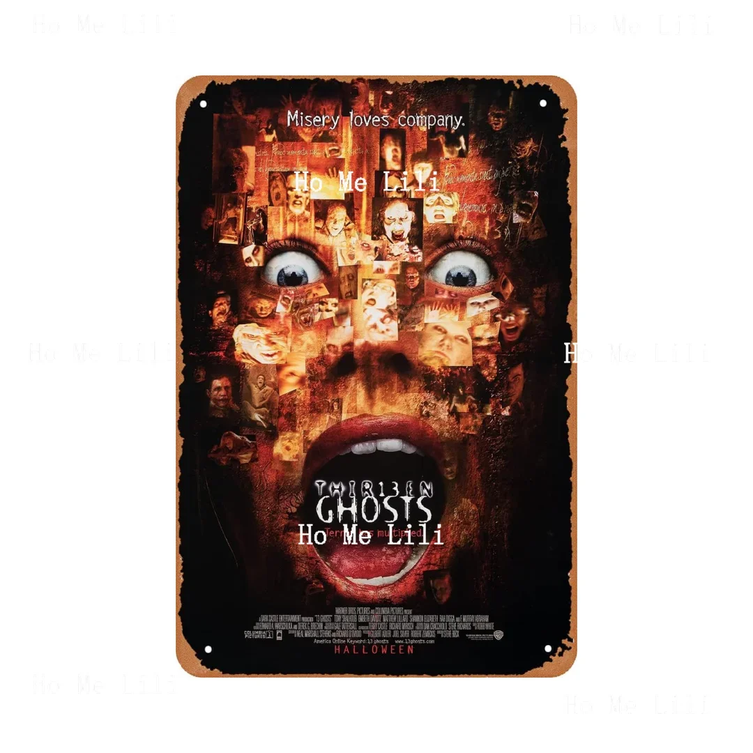 Vintage Metal Tin Sign Thirteen Ghosts Horror Movie Poster For Home Cafes Wall Decor Metal Plaque Poster