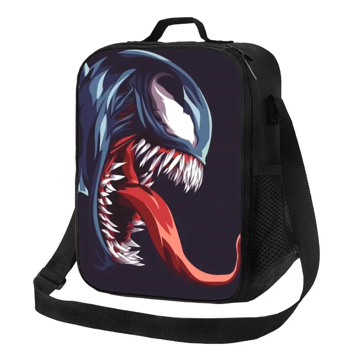 

Custom Venom Movie Insulated Lunch Tote Bag for Women Resuable Cooler Thermal Food Lunch Box School