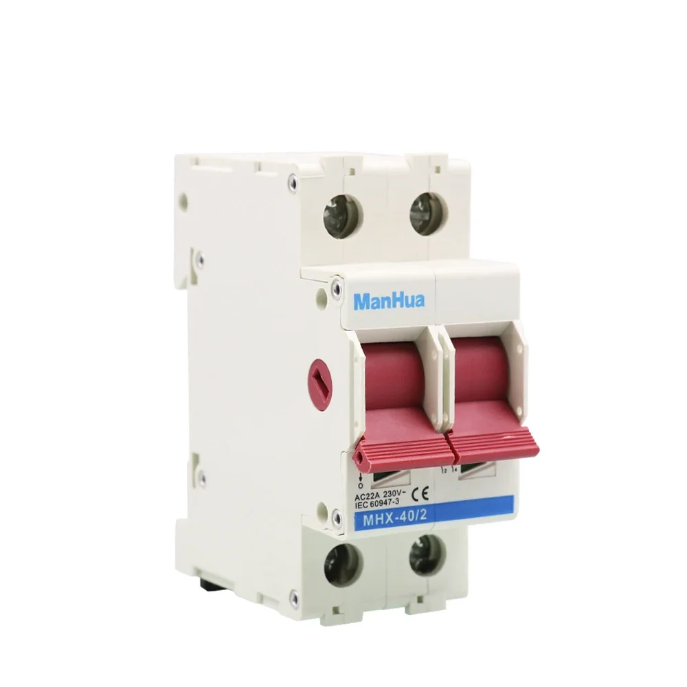 MHX-40 1P/2P/3P Single Double Triple Poles Load Disconnection 40A 63A Manually Convert The Power MCB DIN Rail Isolating Switch