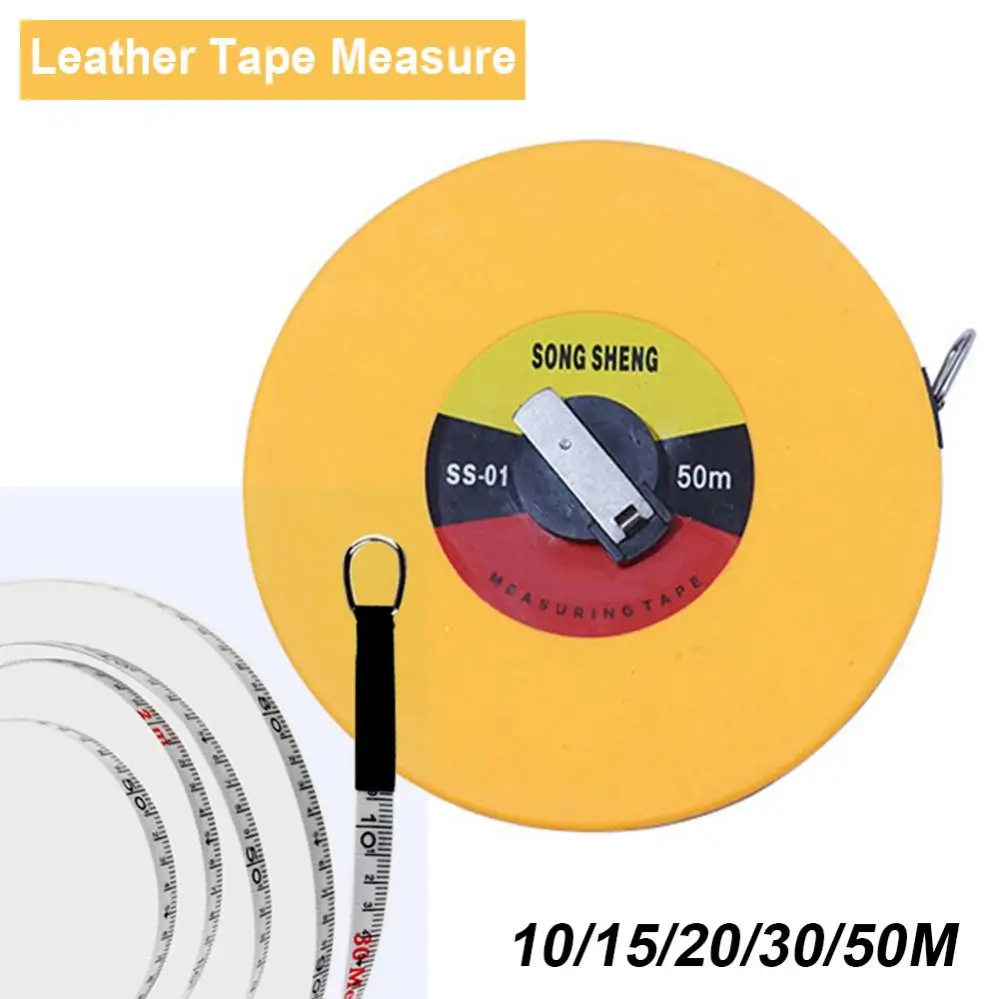 

10/15/20/30/50M Tape Measure Circular Glass Fiber Leather Tape Carpenter Metric Measuring Meter Tape Measure Woodworking Tool