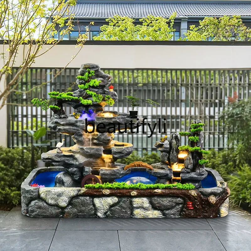 

YH03 flowing water, fountain, feng shui wheel, outdoor courtyard, garden, fish pond landscape, interior, decorative ornaments