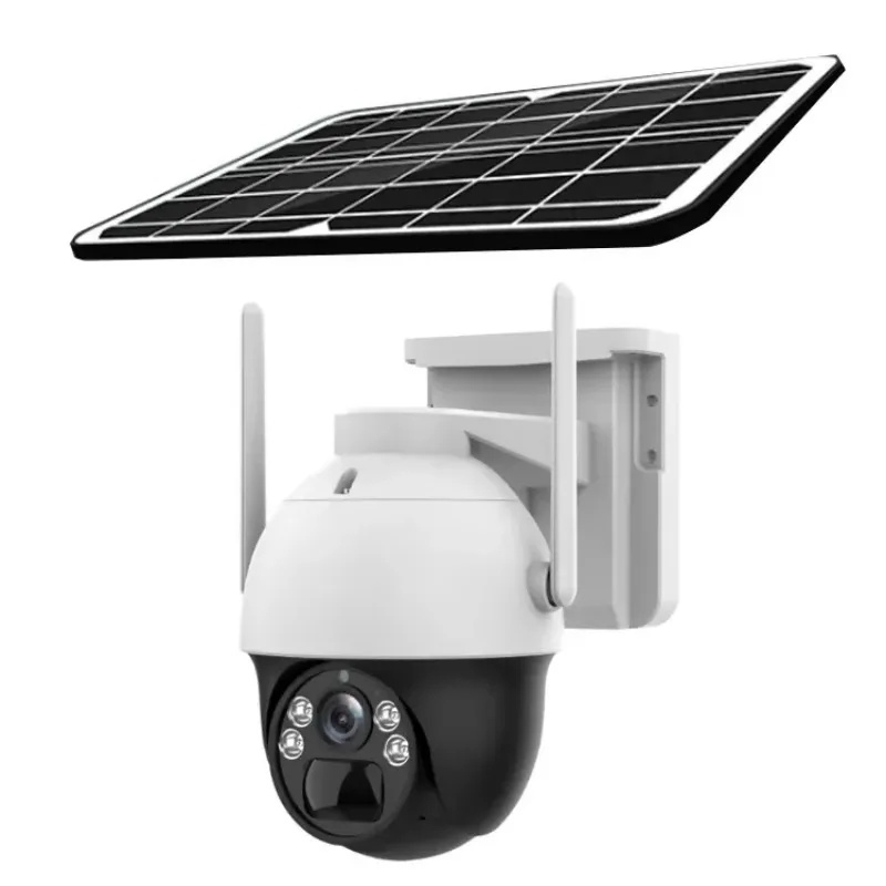 Battery Solar Power camera kit 2 Way Audio PTZ Camera Wireless NVR System 4CH 4MP Wifi Surveillance Kit