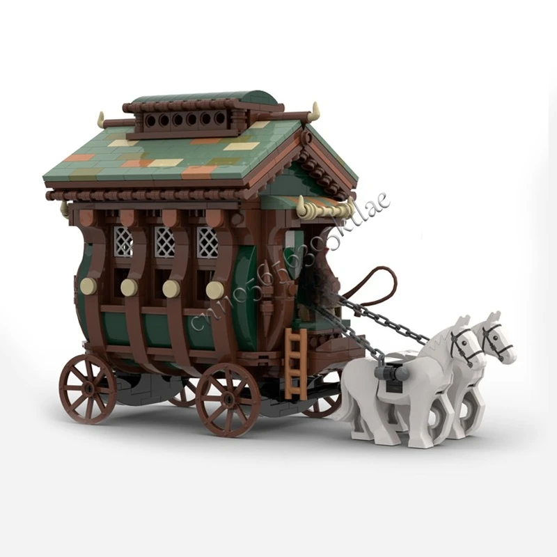 Nouveau 896 pièces vente chaude Moc médiéval luxe Wagon maison bloc de construction personnaliser bricolage éducation assemblage enfants jouets cadeaux Surprise