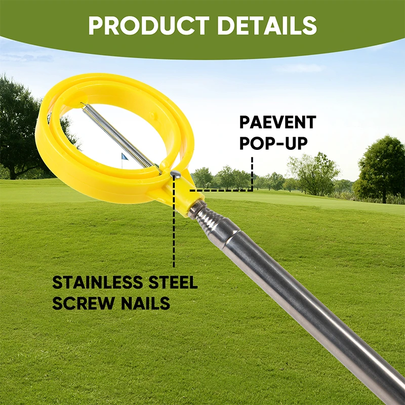 كلب بولو مائي تلسكوبي مع أداة لف كرة رأس الربيع وحزام الجولف وأداة الإمساك وإكسسوارات الجولف هدية جولف للرجال