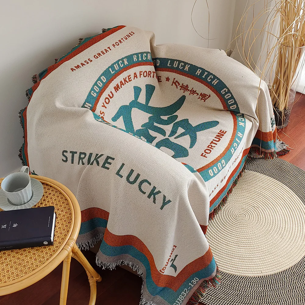 Blankets Knitted Nordic Sofa Towel Sofa Cover Full Blanket Striped Room Bedside Blanket for Home Decoration Cobertor Manta