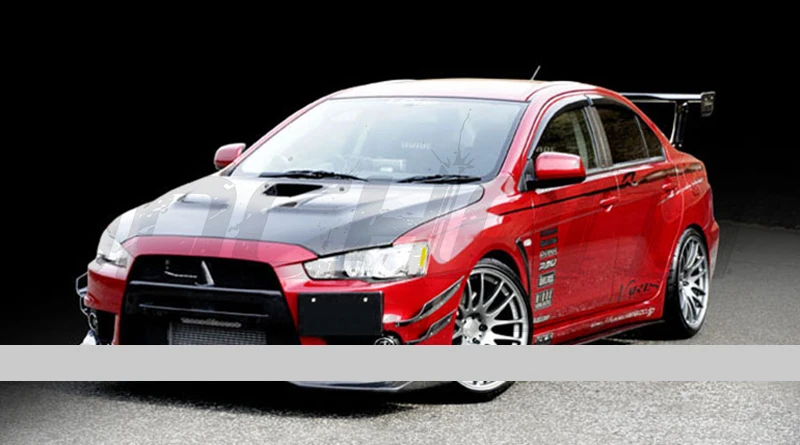 Suitable for Mitsubishi Lancer Evo10 Evo x Modified Varis Surround Resin Carbon Fiber Front Lip Show