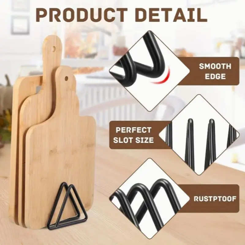[Kitchen Storage Shelf Sturdy Heavy Duty Metal Cutting Board Organizer Multi Functional Rack for Pans Lids Baking Tools]