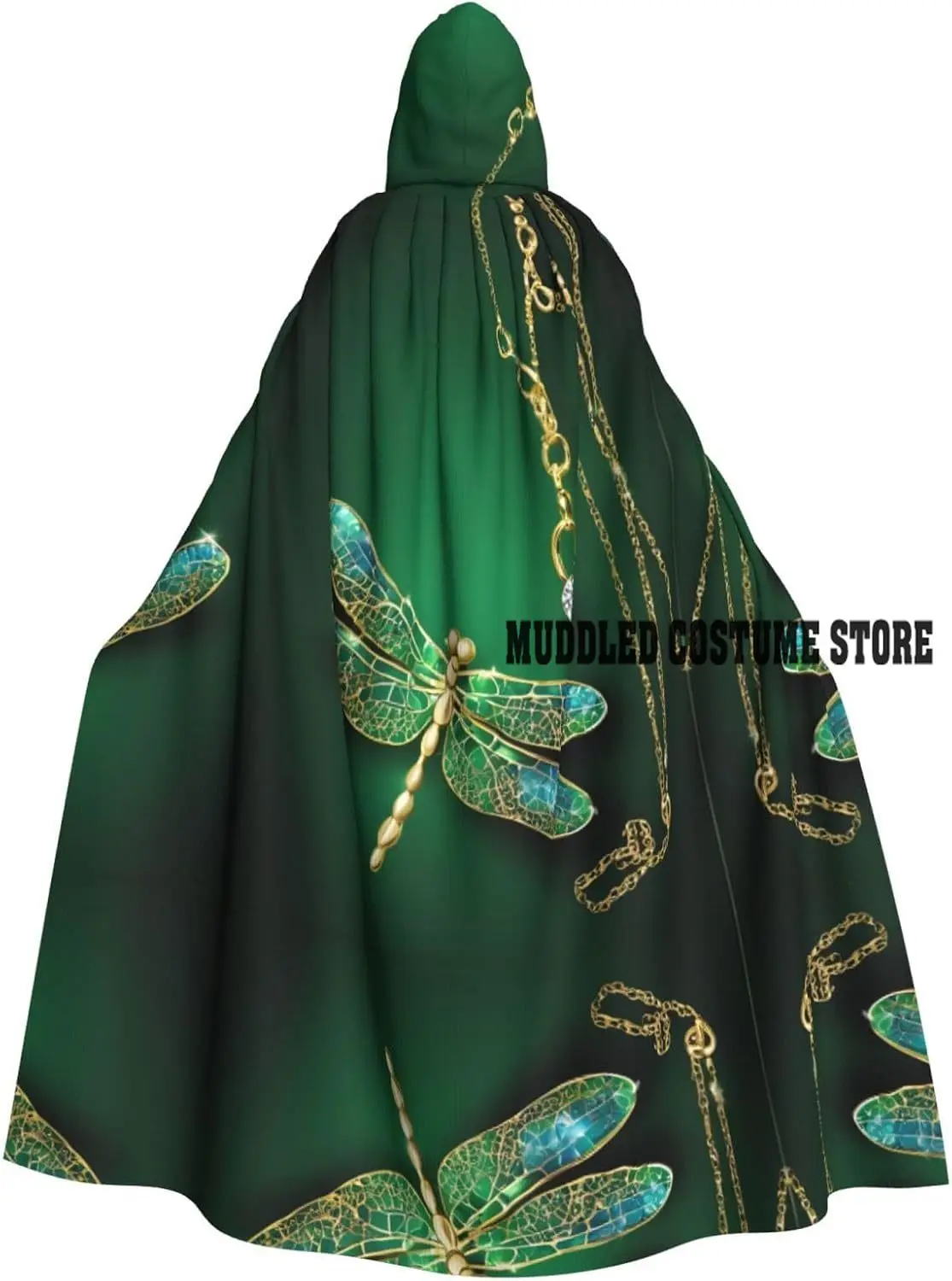 

Dragonfly Unisex Hooded Cape Halloween Cloak Cosplay Costumes Party Cape with Oversized Hood for Adults
