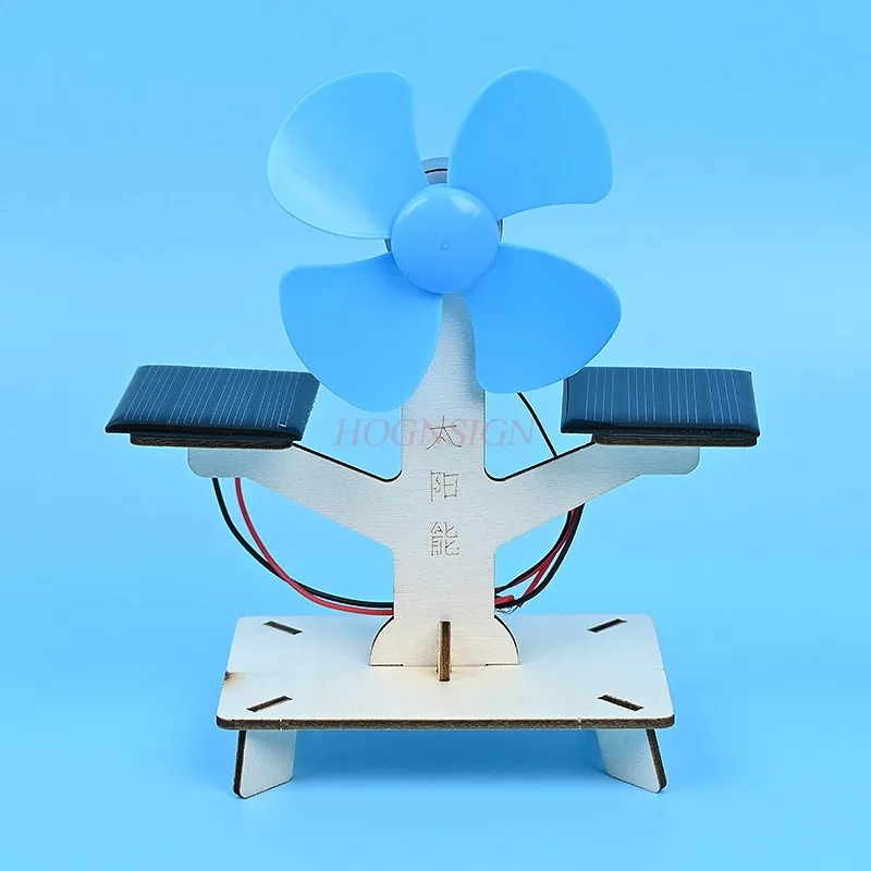 

Physics teaching Wooden solar fan Handmade DIY technology small production science interest training creative experiment