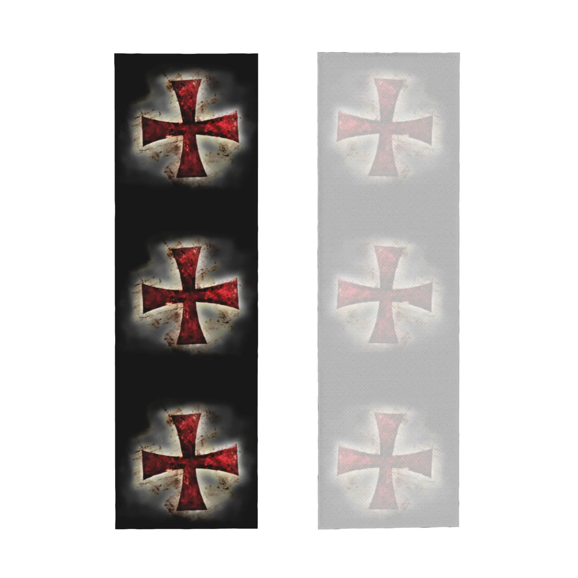 Cold Exercise Towel Templar Knight Jerusalem Cross Seal Medieval Warrior Beach Sports Towel Refreshing Sports Scarf Face Towels