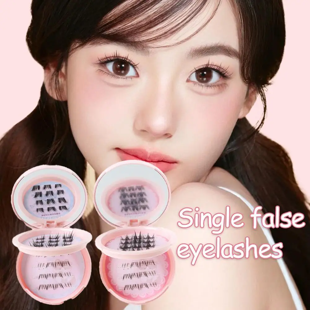False Eyelashes Single Tuft Lashes Handmade Fluffy DIY Extension Cluster Lashes Strips for Daily Party Makeup Accessories