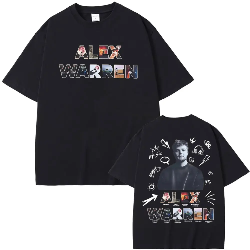 Alex Warren Little Orphan Alex Live 2026 Tour Printed T-shirts Men Women Vintage High Street T-shirt Short Sleeve Cotton T Shirt