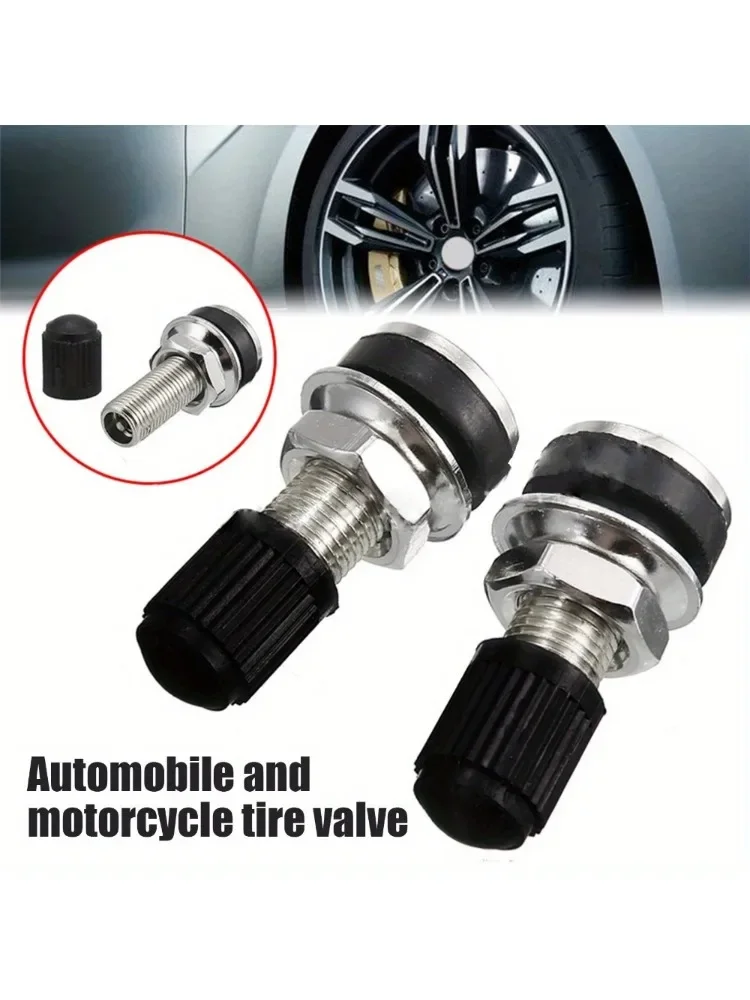 AliExpress NONE Universal 32mm Tubeless Tyre Valve Stem 2Pcs Dustcap Motorcycle Motorbike Scooter Quad Mountain Bike Wheel Accessory