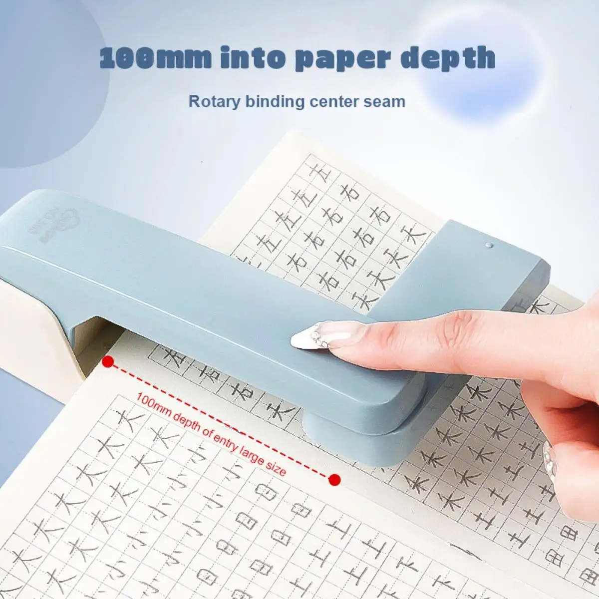 360 Degrees Rotatable Desktop Stapler,Portable Office Manual Book Binder Stapler,25 Sheet Capacity,Non-Slip Supplies Stationery