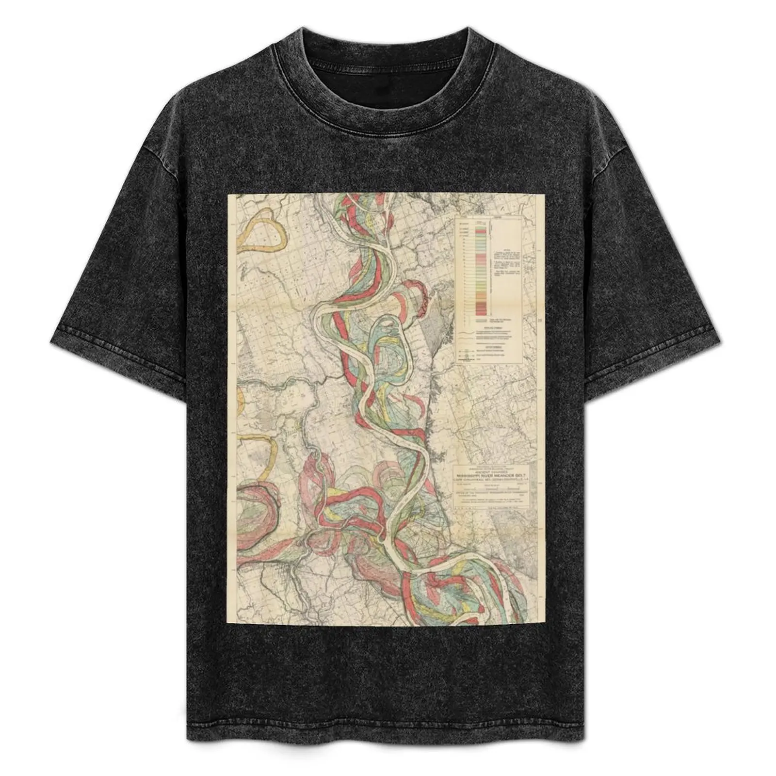 

Harold Fisk, 1944 - Ancient Courses: Mississippi River Meander Belt, Plate 22 Sheet 13 T-Shirt